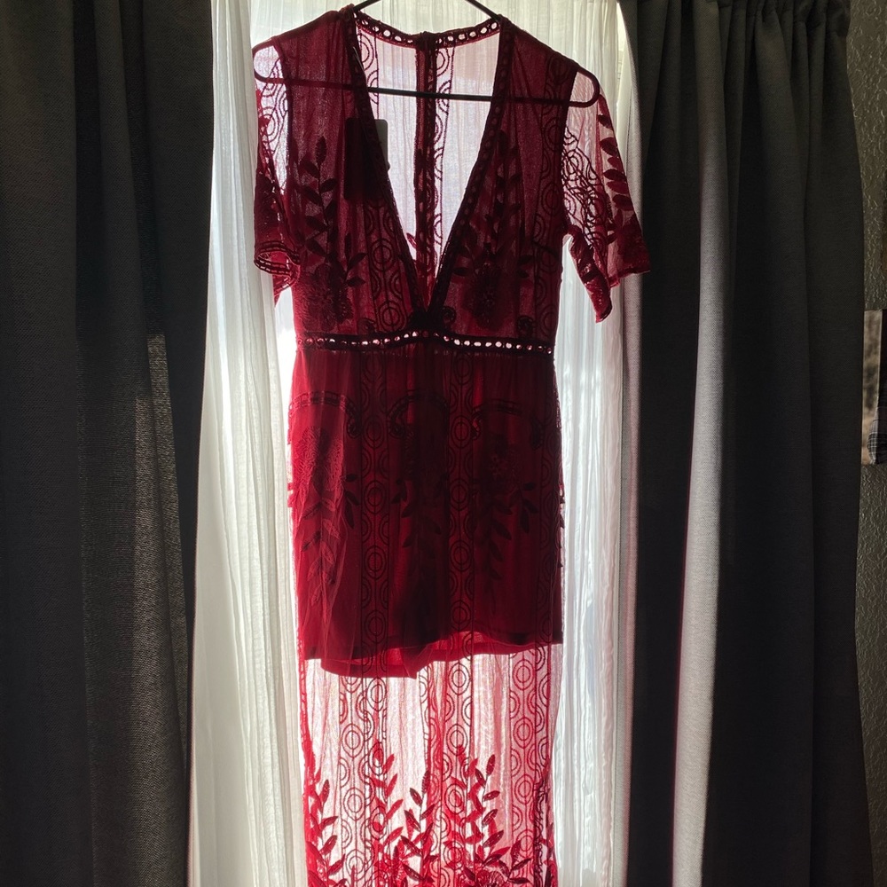 Maroon Maxi Dress